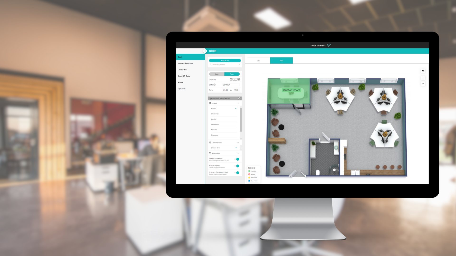 screenshot of Space Connect